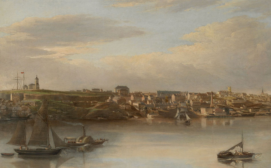 View of Millers Point and Darling Habour, painting by unknown artist, 1870
