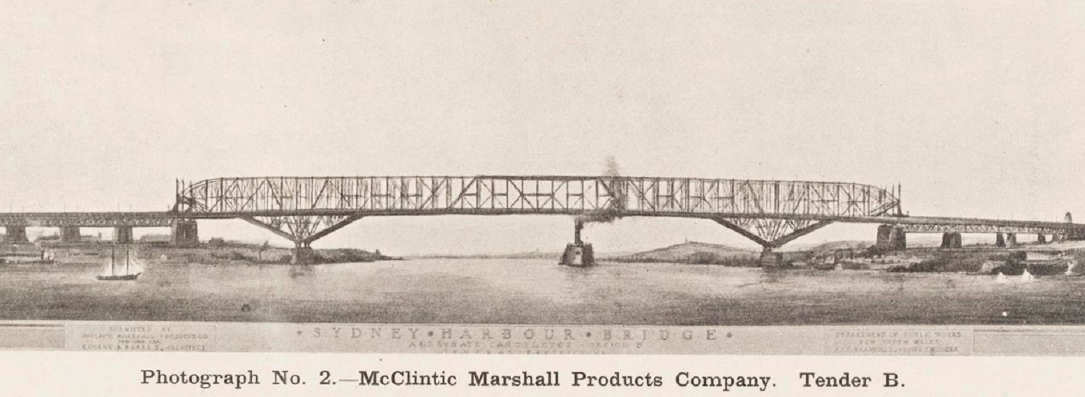 [Photograph no 2 McClintic Marshall products company  tender B] from Sydney Harbour Bridge: Report on Tenders., TQ028863
