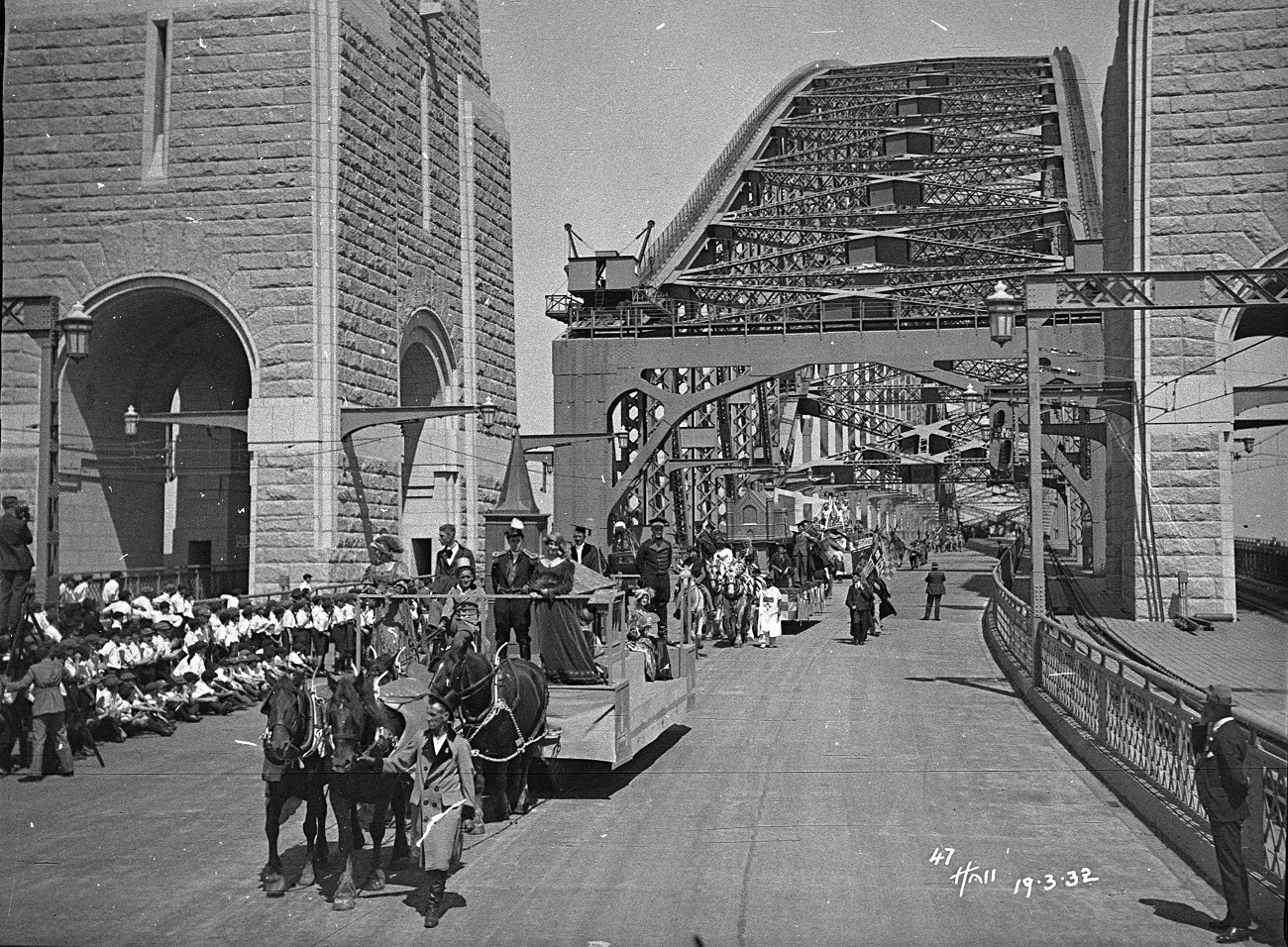 Floats, Sydney Harbour Bridge Celebrations, photographs by Hall and Co, 1932, Home and Away – 38475
