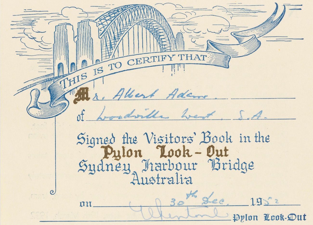 [Ephemera relating to the Sydney Harbour Bridge : including souvenirs of the ceremony of turning the first sod, the ceremony of setting the foundation stone, and the official opening ceremony], 1932, EPHEMERA/SYDNEY HARBOUR BRIDGE/1925-

